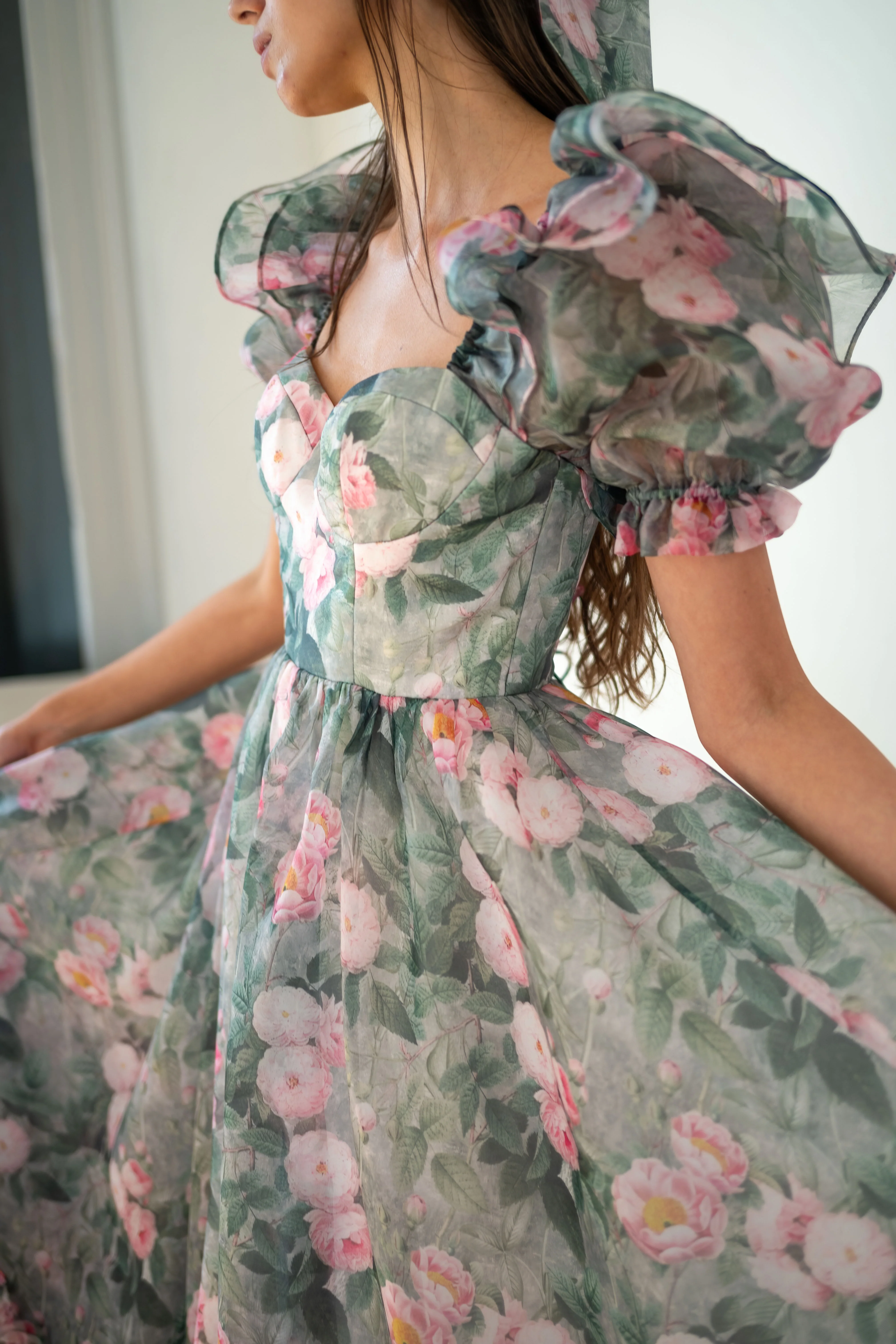 Peony Bouquet Sorority Gown - Image 11